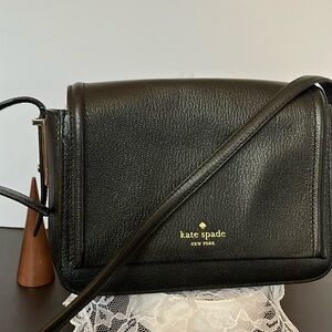 Black leather Kate Spade crossbody.